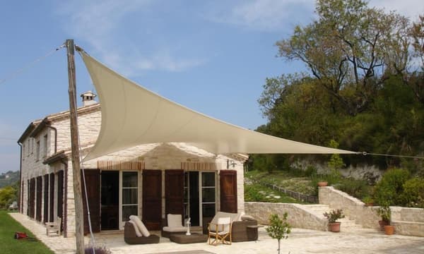 Vandtæt codura solsejl 3x3x3m beige