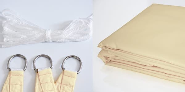 Solsejl vandtæt codura 4x3 m beige