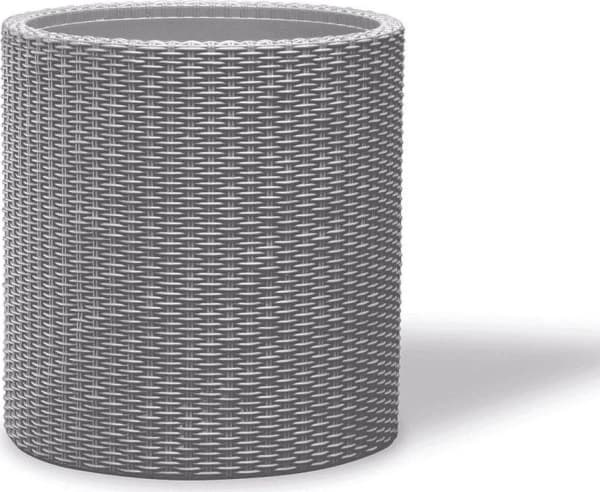 Keter Medium Sylinder Planter Sølv
