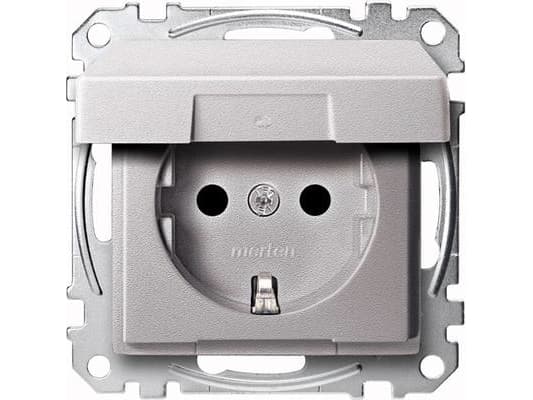 Merten MEG2310-0460, CEE 7/3, CEE 7/4, Gjuten aluminium, Termoplast, 250 V, 16 A