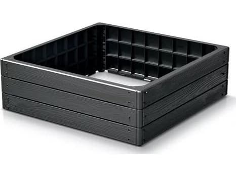 UN GARDEN RABATT BASE WOODY IBWS 756X756X250MM - ANTRASITT (1 STK)