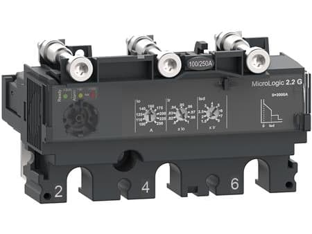 SCHNEIDER ELECTRIC Strømrelæ MicroLogic 2.2 G for ComPacT NSX 100/160/250 maksimalafbrydere, elektronisk, mærkestrøm 100 A, 3 poler 3 beskyttede