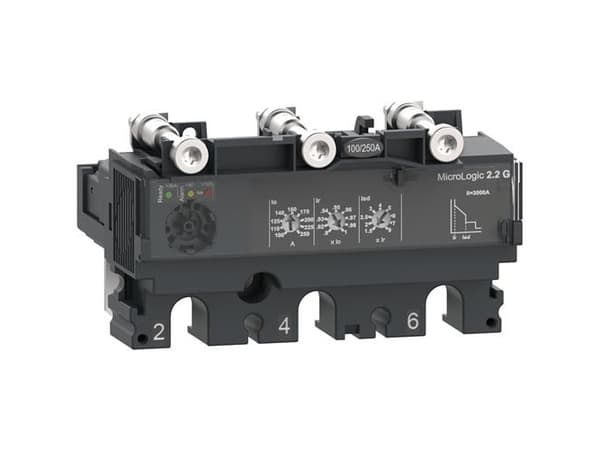 SCHNEIDER ELECTRIC Strømrelæ MicroLogic 2.2 G for ComPacT NSX 100/160/250 maksimalafbrydere, elektronisk, mærkestrøm 100 A, 3 poler 3 beskyttede