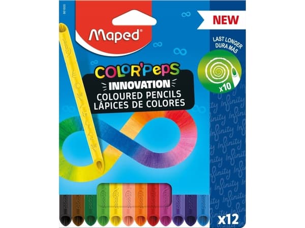 Maped *****Crayons med Infinity grafit 12col 616009
