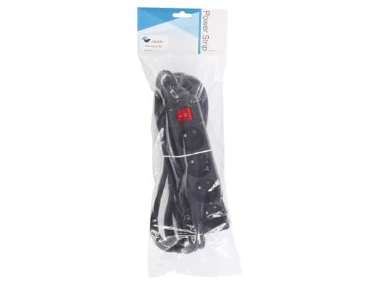 LOGON LPS130, 5 m, Black, 4 AC outlet(s), 1 pc(s), Polybag