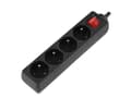 Pikkukuva 1 / 3: LOGON LPS130, 5 m, Black, 4 AC outlet(s), 1 pc(s), Polybag