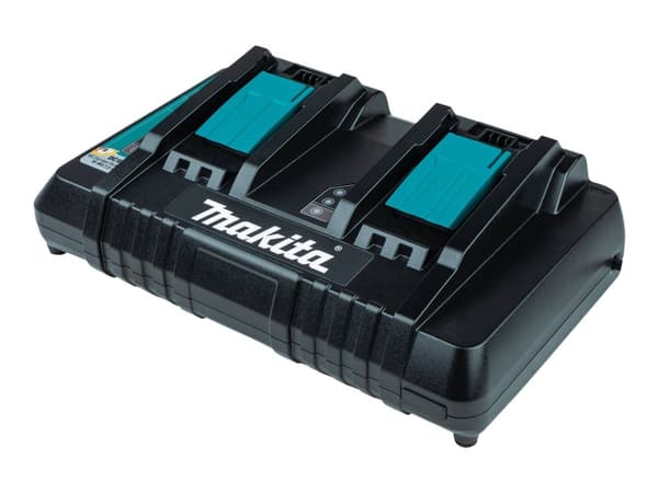 Makita DC18RD - Batterilader - 2 x batterier lader - for Makita DCS553, DGA514, DGA901, DHP453, DHP482, DHS630, DLW140, DLX3179, DML815; LXT DBN500