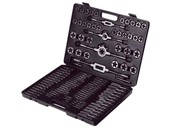 TOOLCRAFT TO-9913164 Hærdet legeret stål, Wolfram-stål Gevindbor- og skærejernssats 1 Set
