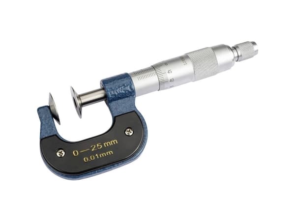 Dasqua 4111-8102 Skivemikrometer Med kontrolmål 0 - 25 mm DIN 863
