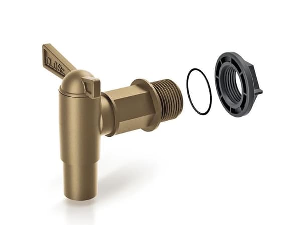 Prosperplast Rainwater Tank Tap Cantap - Old Gold