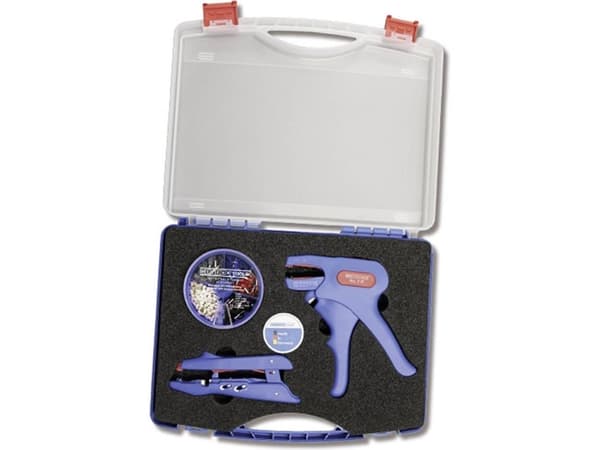 WEICON TOOLS 10039670 Crimp-sæt 402 dele Kabelsko 0.5 til 6 mm² Inkl. afisoleringstang, Inkl. sortiment af kabeltyller