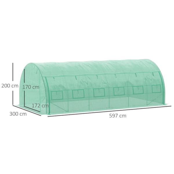 Kasvihuone 6 x 3 x 2 m