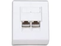 Intellinet 408332, 2 x RJ-45, FTP, 5e, -40 - 80 °C, Valkoinen, EIA/TIA UL Valkoinen