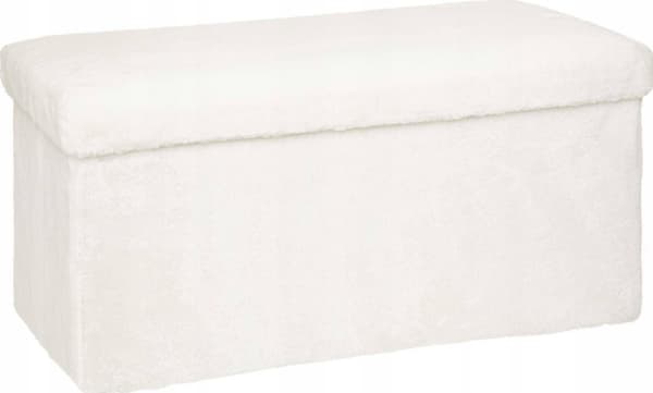 Atmosphera Pufa ze schowkiem Ezzio, materiał z efektem boucle, 78 x 38 x 38 cm