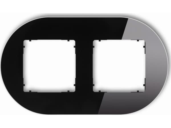 Karlik Icon 12-12-IRSO-2 universaali pyöreä kehys lasitehoste musta mattainen
