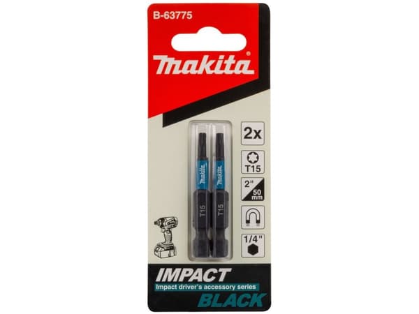 Makita B-63775, 2 styck, Torx, T15, Stål, 50 mm