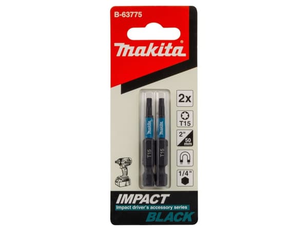 Makita B-63775, 2 styck, Torx, T15, Stål, 50 mm
