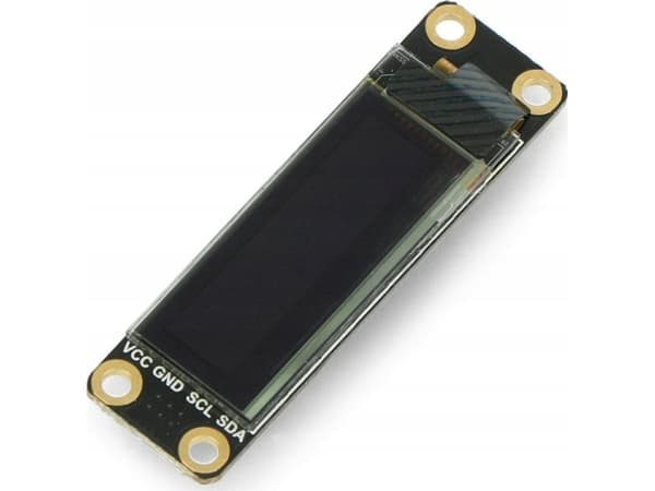 OLED monokrom skjerm 0,91" 128 x 32 px, I2C, med brikkepute, DFRobot DFR0647