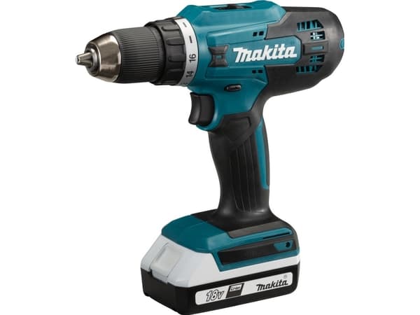 Makita DF488D002, Borr med pistolgrepp, utan nyckel, 1,3 cm, 1400 RPM, 3,6 cm, 1,3 cm
