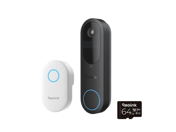 Reolink D340B w/ Chime + 64GB SD, 4 MP, 2048 x 2048 pixlar, CMOS, 25,4 / 3,11 mm (1 / 3.11"), 15 fps, 180° Svart