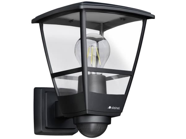 Steinel AUSSENLEUCHTE L 10 S SW 084769 Utomhusvägglampa med rörelsesensor LED (RGB) E27 15 W Svart