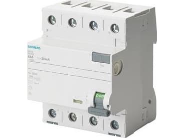 Siemens 5SV3446-6, Vikavirtasuoja, Tyyppi A, IP20
