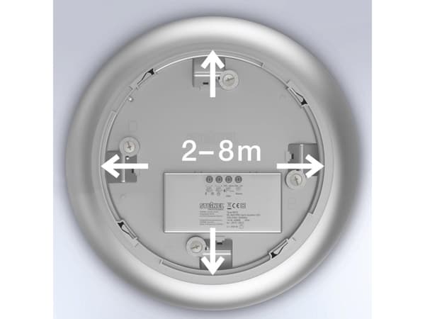 STEINEL DL Vario Quattro LED, LED, 3000 K, 1000 lm, IP54, Sølv