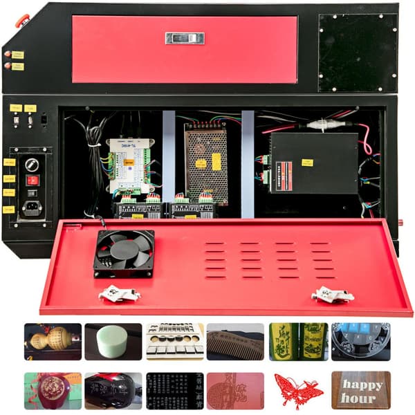 60W Lasergravyrmaskin 500x700mm, CO2 Laser Cutter, USB-interface för DIY gravyrprojekt