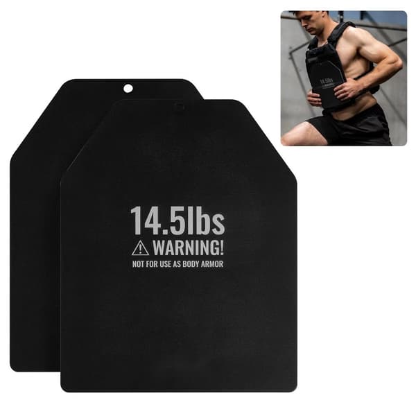 Vægtvest plader, 2x14,5 LB vægtplader, til styrketræning og løbetræning, forbedrer styrke og præstation
