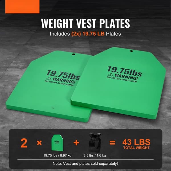 Painoliivilevyt voimaharjoitteluun, Juoksuharjoittelu, 2x19,75 LB levyt, kestävä ja säädettävä