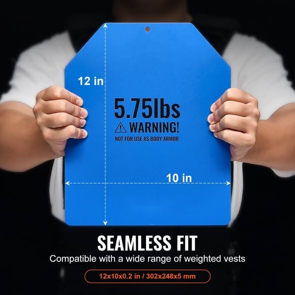 Vægtvest plader til styrketræning, 2x5,75 LB, justerbar vægt, komfortabel pasform, ideel til løbetræning