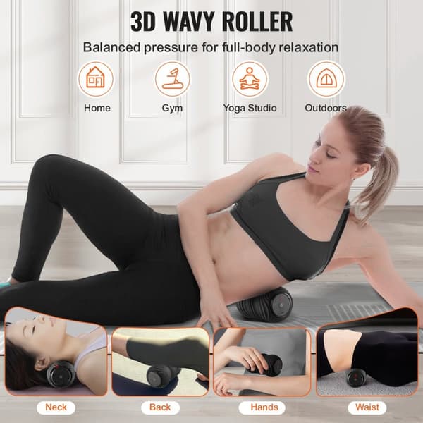 Vibrerende Peanut Massagebold, Genopladelig Massagerulle, 4 Intensiteter, ergonomisk design, komfortabel massage