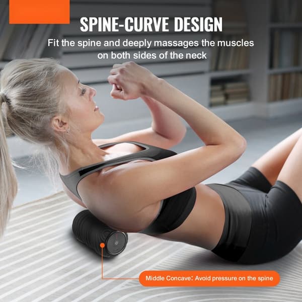 Vibrerende Peanut Massagebold, Genopladelig Massagerulle, 4 Intensiteter, ergonomisk design, komfortabel massage