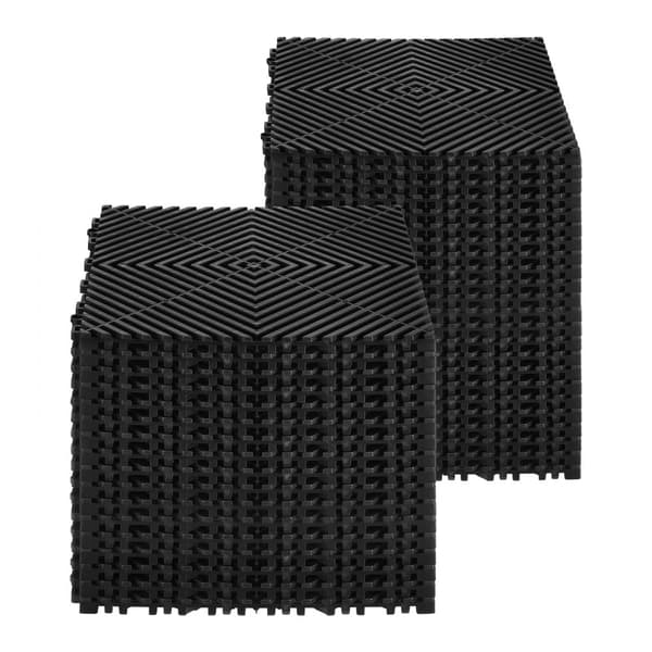 Viemäröintimatto, Viemäröintilattialaatta 12 x 12, Modulaarinen Lukitusmatto