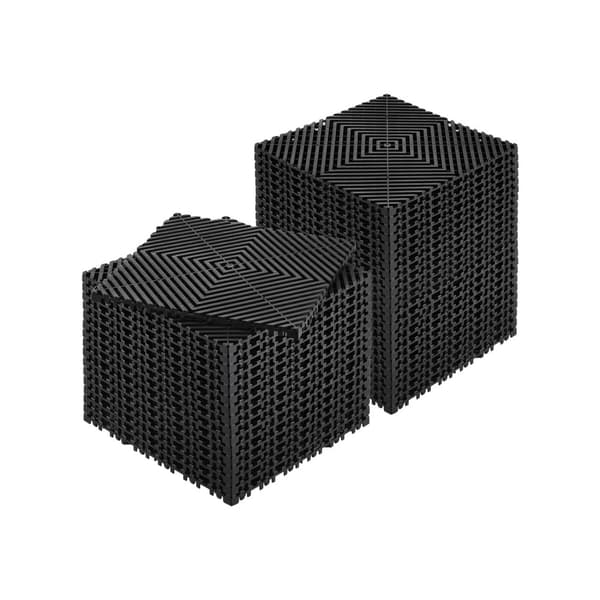 Viemäröintimatto, Viemäröintilattialaatta 12 x 12, Modulaarinen Lukitusmatto