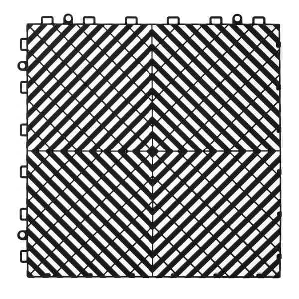 Drænmåtte, Modulær Sammenlåsende Pude 12 x 12, Drængulvfliser i holdbart materiale, nem installation, skridsikker design