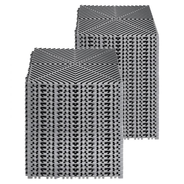 Modulaarinen Viemäröintimatto, Lukittava Lattialaatta 12x12, Viemärityyny Sopii Asennettavaksi Useisiin Pinnanmuotoihin