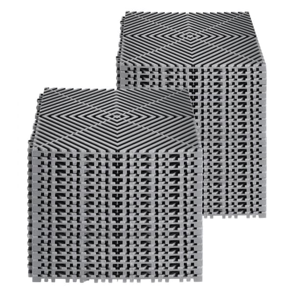Vedenpoistomatto, Viemäröintilattiamatto 12x12, Modulaarinen Lukitustyyny