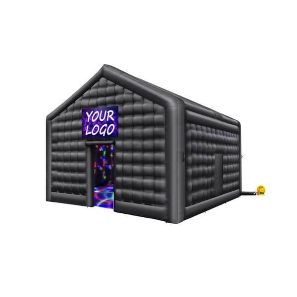 Oppustelig natklub, 16,4 x 13,1 x 12,5 ft festtelt, LED-lys, nem opsætning, perfekt til fester og begivenheder