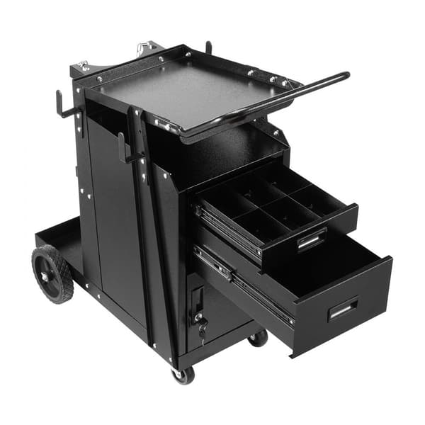 Svejsevogn 2 Skuffer, Heavy Duty, låsbart kabinet, 350 lbs kapacitet, robust konstruktion, optimal opbevaring