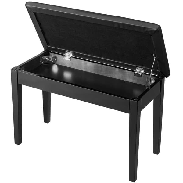 Duet Klaver Keyboard Bænk, Polstret Sæde Træ Skammel, Opbevaring, Elegant Design, Funktionelt Møbel