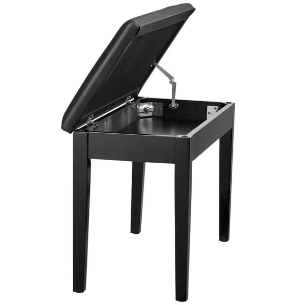 Duet Klaver Keyboard Bænk, Polstret Sæde Træ Skammel, Opbevaring, Elegant Design, Funktionelt Møbel