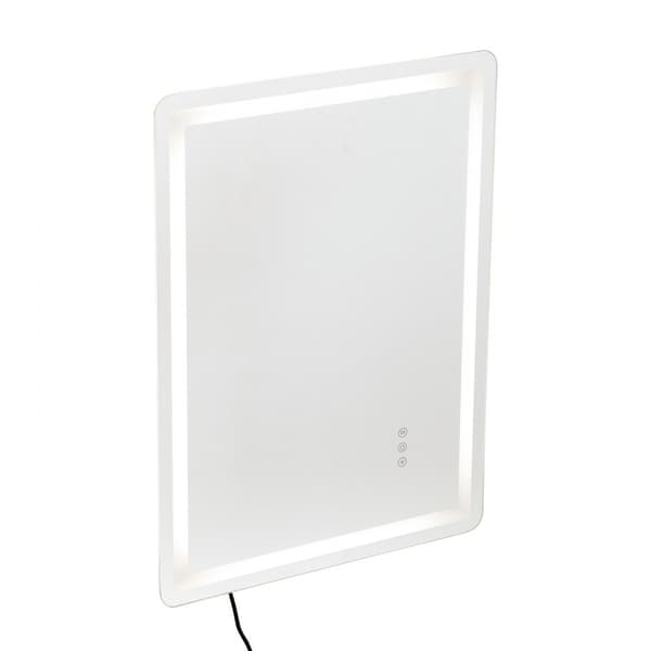 LED Badeværelsesspejl 3 Farver, Anti-dug, Vægmonteret Makeup Spejl 60 x 80 cm, energieffektiv belysning, moderne design