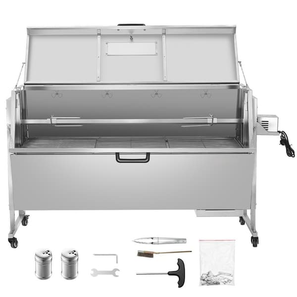 Rotisserie BBQ Grill, Roaster Spit, 60W, 286 LBS, för Gris, Lamm, Kycklingstek