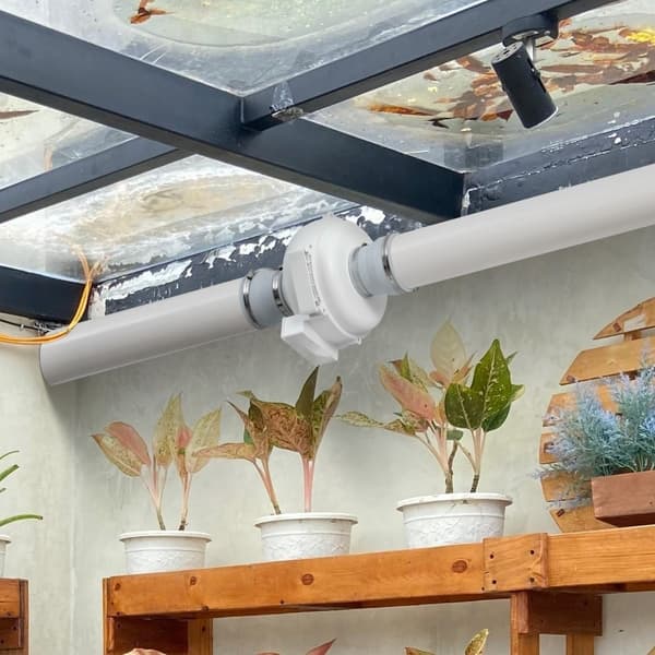 Radonaflastningsventilatorsystem 4, 4,5, 260CFM, stille, inline, vandtæt design, effektiv luftstrøm