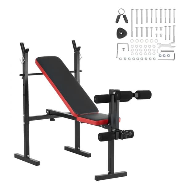 Vægtbænk til Sit Ups, Justerbar Sammenfoldelig Hjemmegymnastik, Robust design, Pladsbesparende, Effektiv styrketræning