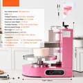 Miniatyrbild 7 av 11: Tårtdekorationsmaskin, Tårtfrosting Spridare, Anpassad för 4 till 12 Tårtor, Färg Rosa