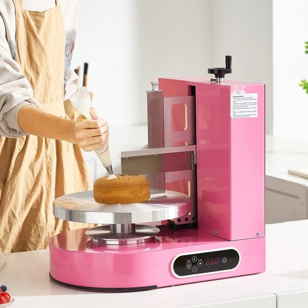 Tårtdekorationsmaskin, Tårtfrosting Spridare, Anpassad för 4 till 12 Tårtor, Färg Rosa