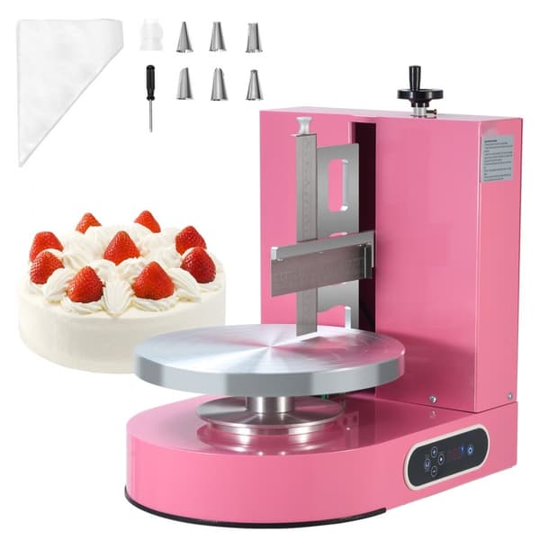 Tårtdekorationsmaskin, Tårtfrosting Spridare, Anpassad för 4 till 12 Tårtor, Färg Rosa