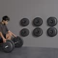 Miniatyrbillede 8 af 11: Vægmonteret vægtpladeholder, Home Gym vægtopbevaringsstativ, 4 pakke, robust design, pladsbesparende opbevaring